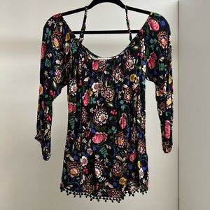 Ella Moon Cold Shoulder Long Sleeve Blouse